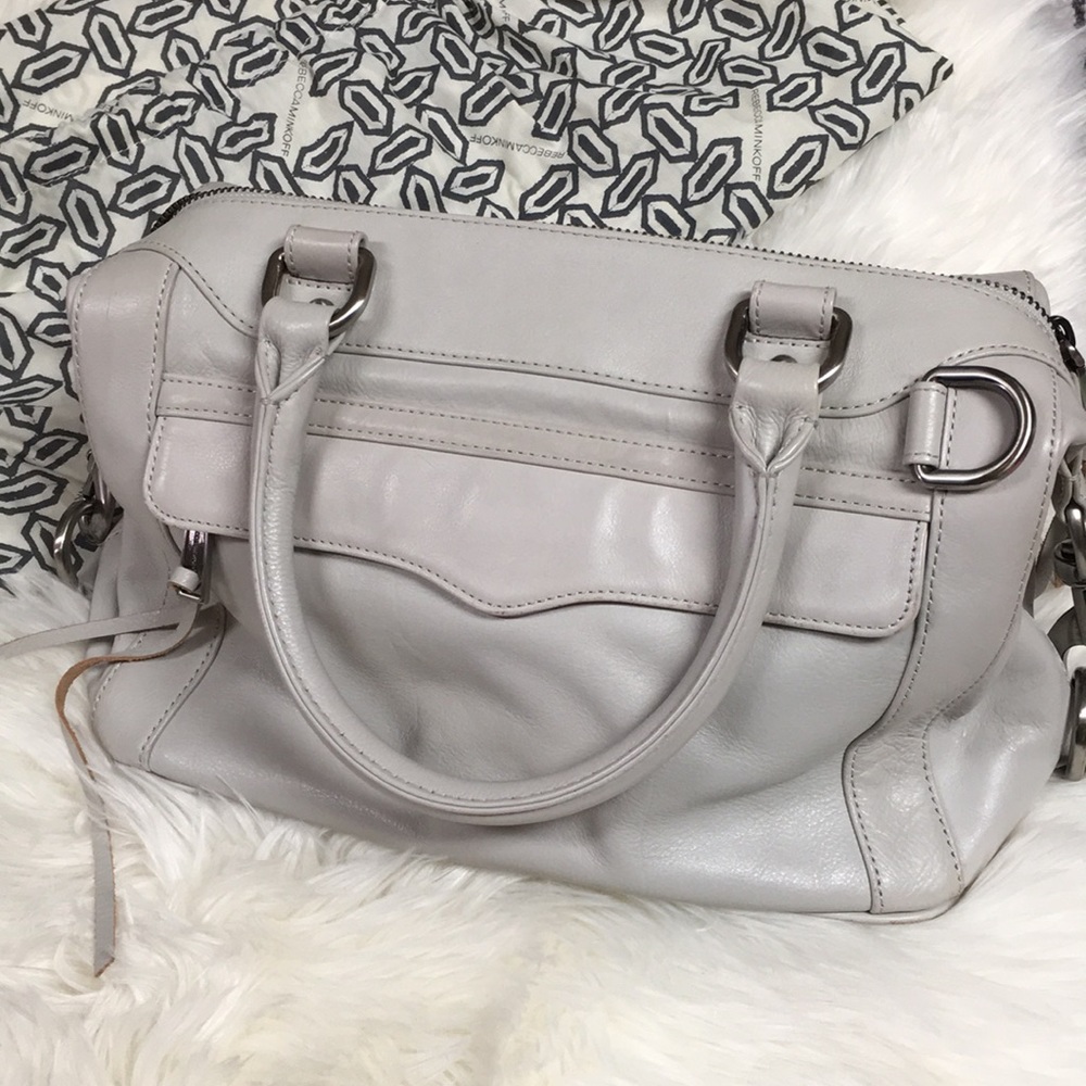 Rebecca Minkoff Grey Leather Morning After Bag MAB